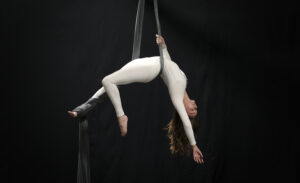 Aerial silk performance cirque show cedar city